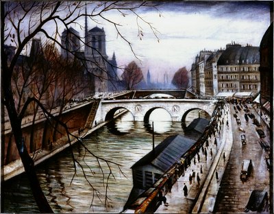 Notre Dame de Paris vom Quai des Grands Augustins von Christopher Richard Wynne Nevinson